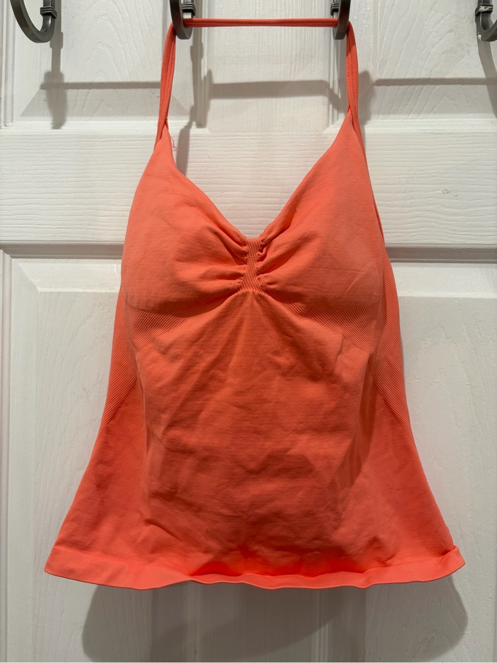 Women’s Coral Ruched Front Tank Top with Adjustable Straps